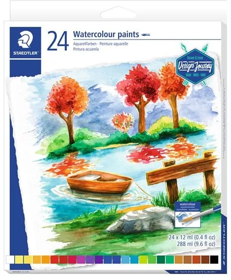 Staedtler Akvarellimaali 24 kpl ass. 12 ml