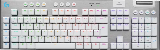 Logitech G915 X LIGHTSPEED - Taktillinen - 100% - Pelinäppäimistö - Pohjoismainen - Valkoinen