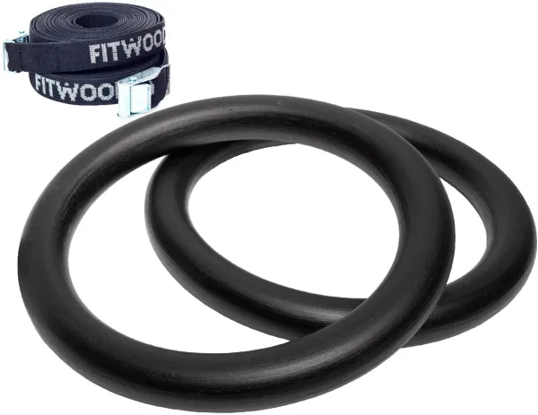 FitWood ULPU Voimistelurenkaat 28mm - Musta pinta / Musta hihna
