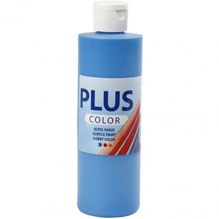 Plus Color harrastusmaali, perussininen, 250 ml / 1 pullo.